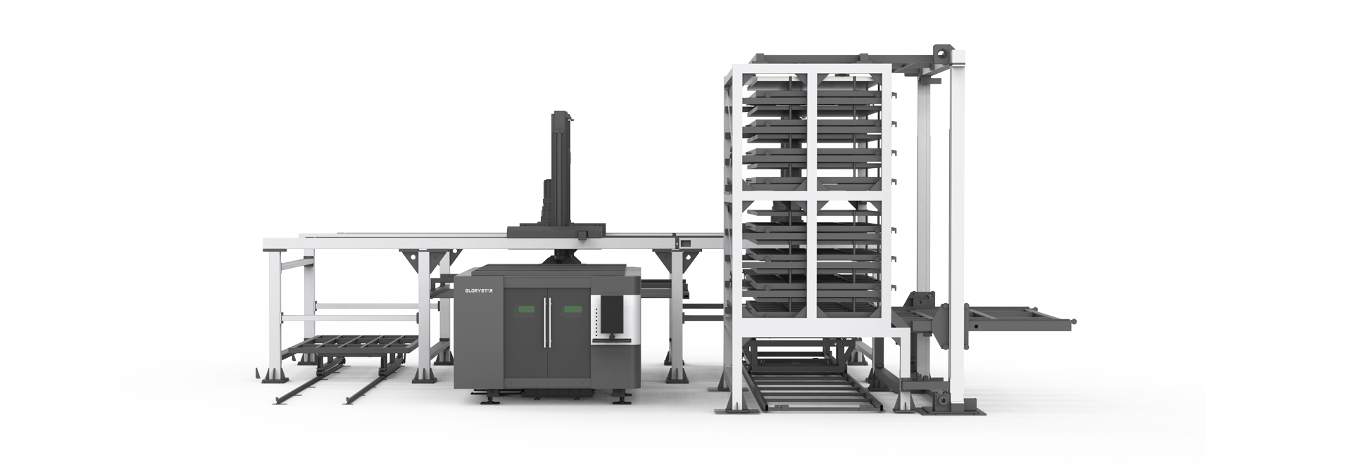 力星激光板材自動上下料庫系統(tǒng)-無人化、全自動加工生產(chǎn)