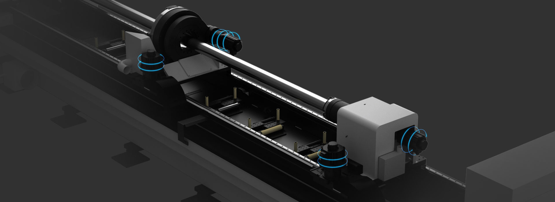 GS-HG Series 三卡盤切管機-自動校正小管材